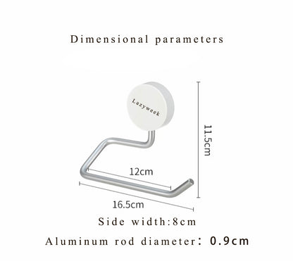 Lazyweek Toilet paper holders Aluminum Toilet Paper Holder Bathroom Toilet Paper Holder Perforation-free Small Storage Holder Toilet Roll Holder