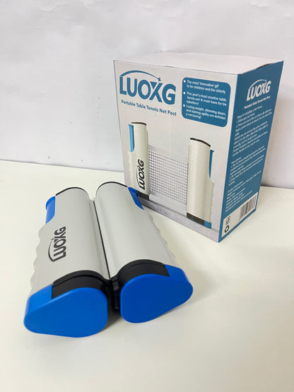 LUOXG Portable Table Tennis Net Post, Retractable Ping Pong Net with Clamp, Adjustable Table Tennis Net Set for Indoor/Outdoor Use, Fits Standard Ping Pong Tables, Easy to Install & Carry, Ideal for Training & Recreational Play