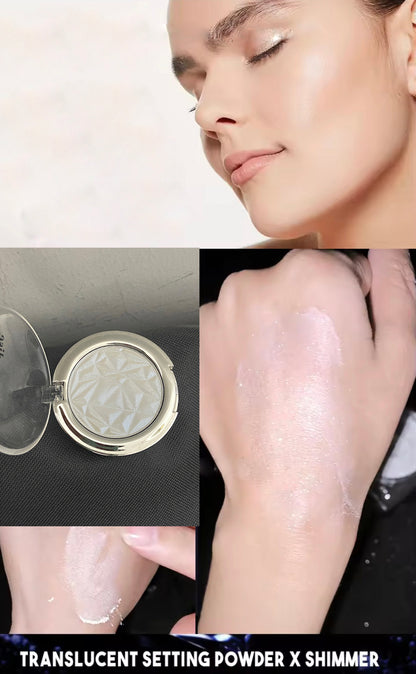 OasisParadise Highlighting Powder, Highlighter Makeup, Shimmer Glow, Pink Rose Gold Blossom Glow
