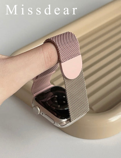 Missdear Watchbands Metal Magnetic Band Compatible with Apple Watch Bands Women Men,Milanese Loop Stainless Steel Mesh Adjustable Strap