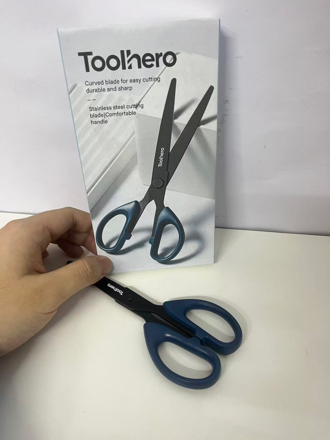 [Toolhero Scissors]—— Toolhero Black Blade Rustproof Household Scissors - Multi-Functional Office & Craft Shears