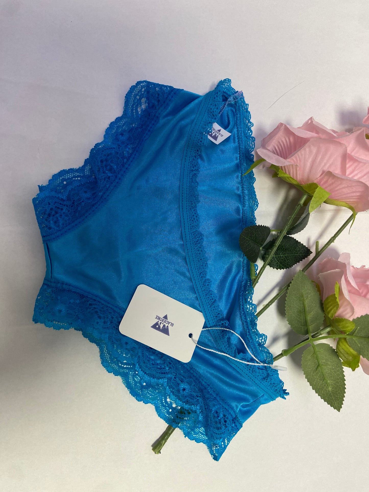 GLACIERTREE Underpants Lace Underwear for Women Silky Stretch Bikini Briefs Sexy Pantie