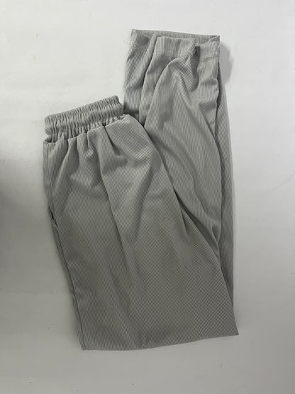 Wishine Pants Light Grey Striped Casual Pants - The Perfect Fusion of Comfort and Fashion
