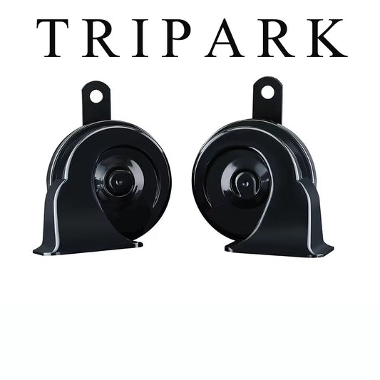 TRIPARK Horns for motor cars Super Loud Train Horns For Truck, 12V Car Horn Kits, Loud Dual-Tone Waterproof Electric Air Horns, Automotive Accessories Universal for Cars Pickup Trucks Motorcycle Bike Boat