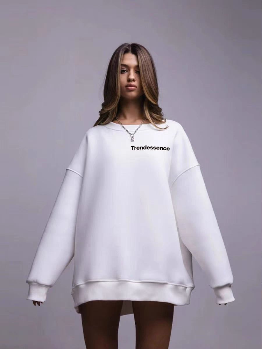 Trendessence Sweatshirts Womens Sweatshirt Crewneck Fleece Pullover Tops Oversized Sweat Shirts with Thumbholes Pockets 2025 Fall Outfits