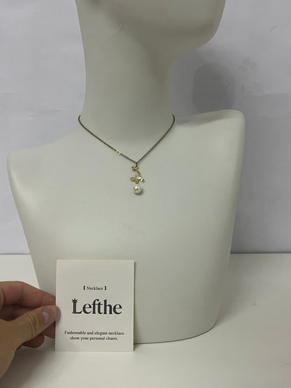 【Lefthe Dainty Pearl Pendant Necklace】—— Elegant Minimalist Jewelry for Everyday Charm