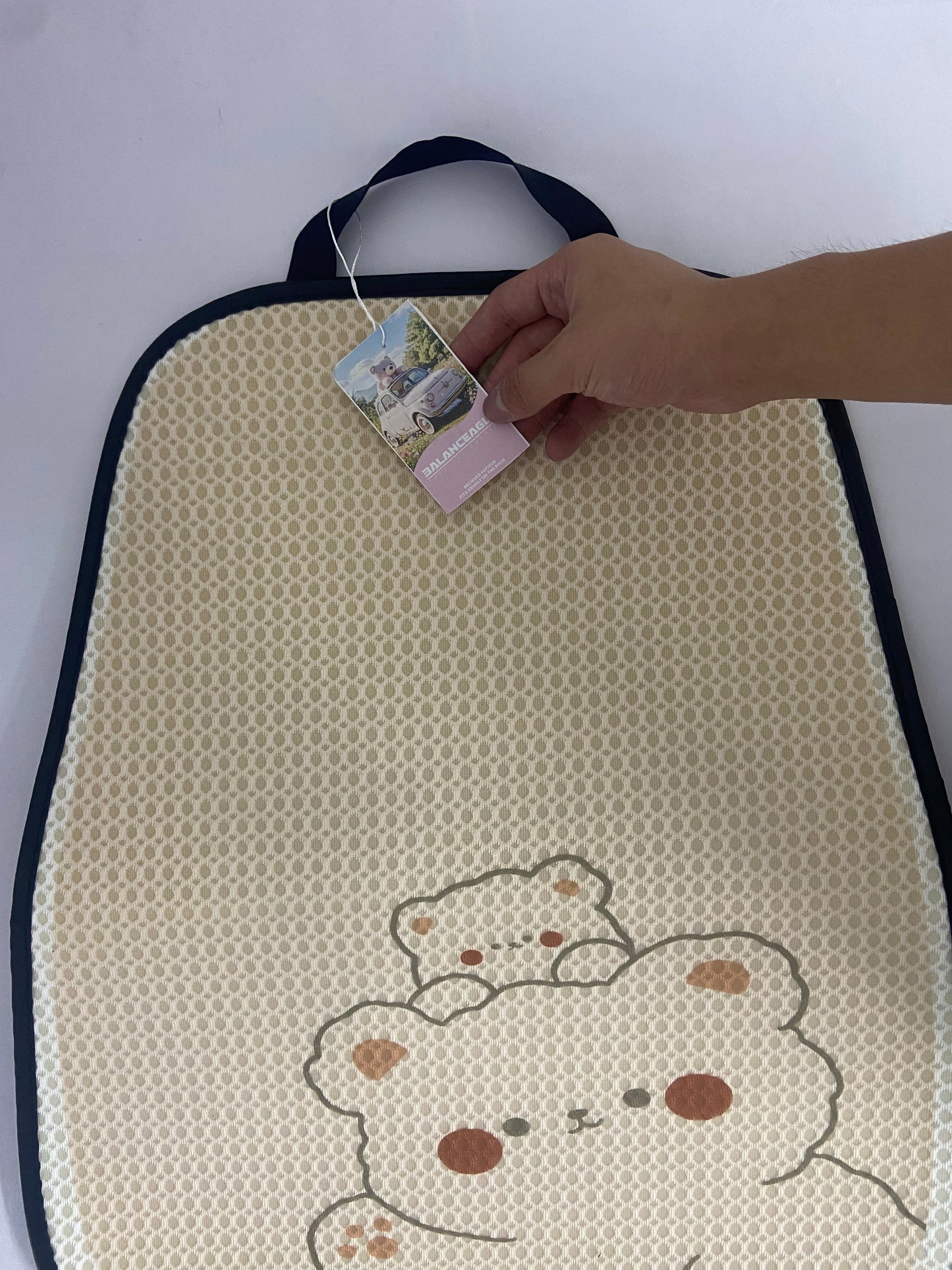 BALANCEAGLE Car Seat Cushion with Back Support Pillow,Non-Slip Bottom, Lumbar Support Car Seat Cushion for Long Sitting,Comfort Car Seat Protector,Car Seat Pad Works with Truck,SUV