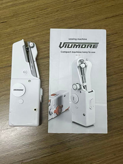 Viumore Mini Handheld Sewing Machine, Portable Electric Small Sewing Machine for Home, Compact Handheld Stitcher for DIY Clothing Repair, Easy to Use