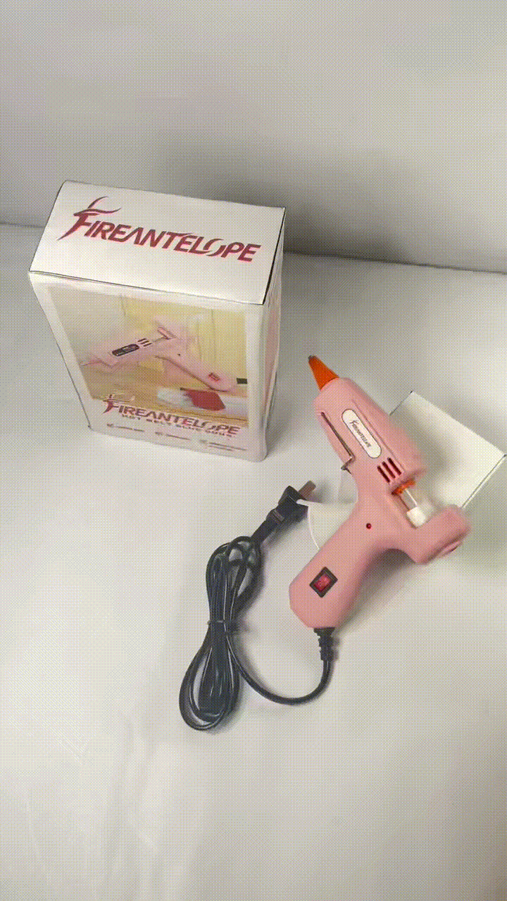 FIREANTELOPE Hot Glue Gun Kit with 40 Glue Sticks and Anti-Scalding Nozzles, Fast Preheating Mini Hot Melt Gun Set for Crafts, DIY Arts, Class Projects, School, Home Repairs - Multicolors