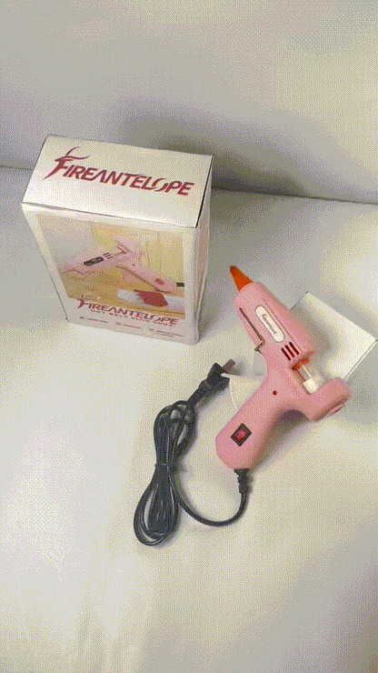 FIREANTELOPE Hot Glue Gun Kit with 40 Glue Sticks and Anti-Scalding Nozzles, Fast Preheating Mini Hot Melt Gun Set for Crafts, DIY Arts, Class Projects, School, Home Repairs - Multicolors
