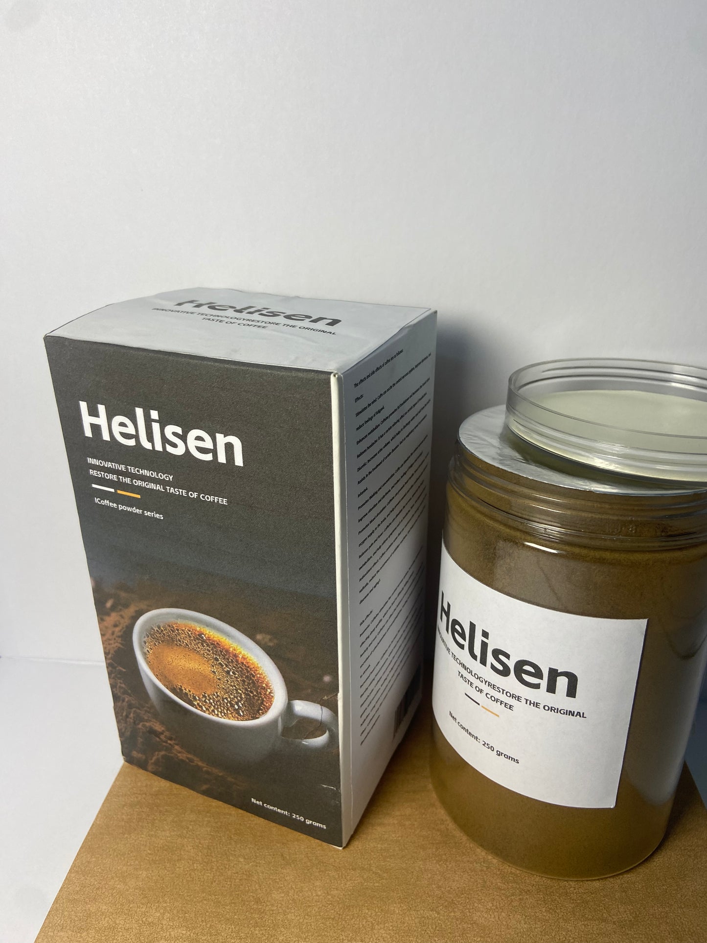 Helisen Coffee Instant Cold Brew Coffee Granules Medium Dark Roast Non-GMO Jar