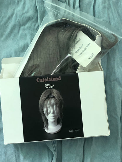 Cuteisland londe Bob Wigs for White Women Short Ombre Blonde Highlight Pixie Bob Wig with Bangs Chin Length Synthetic Natural Daily Party Wig