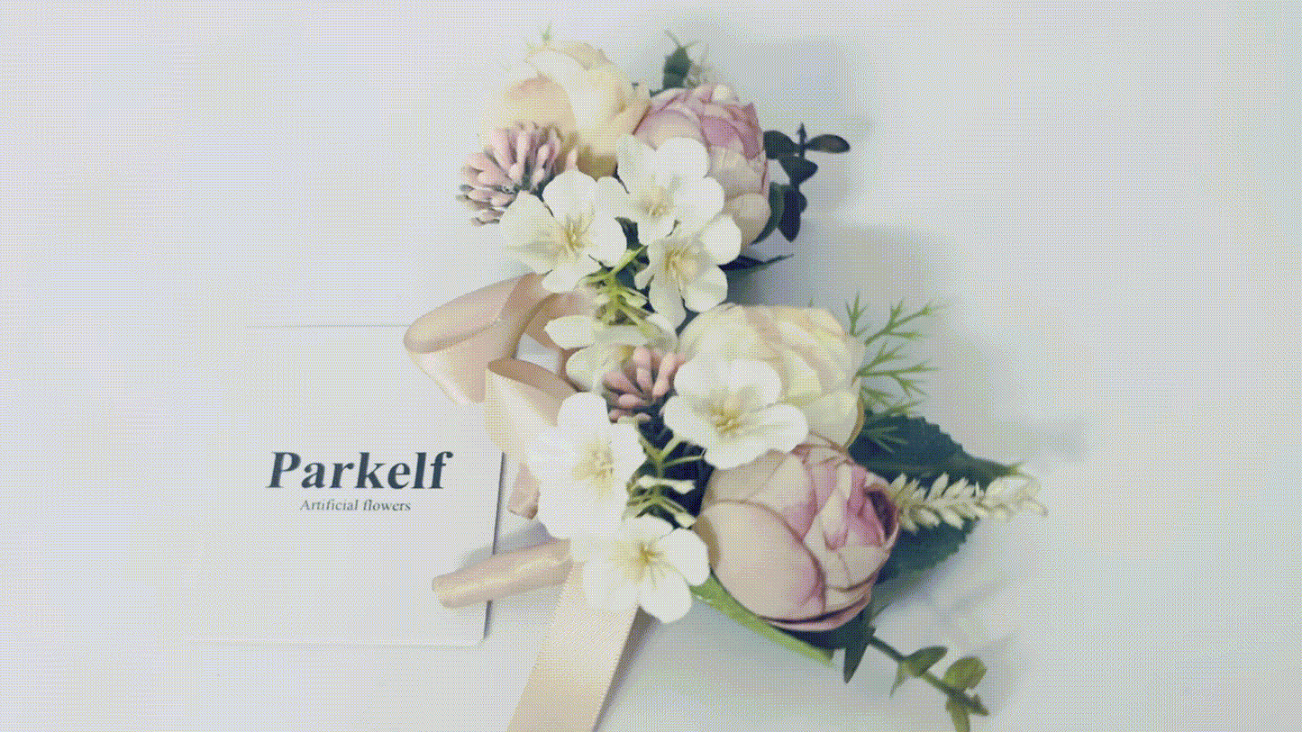Parkelf Artificial flowers Adjustable Flower Crown Floral Headband Fairy Garland Bohemia Hair Wreath Headpiece with Ribbon for Wedding Ceremony Pregnancy Photograph Party Festival