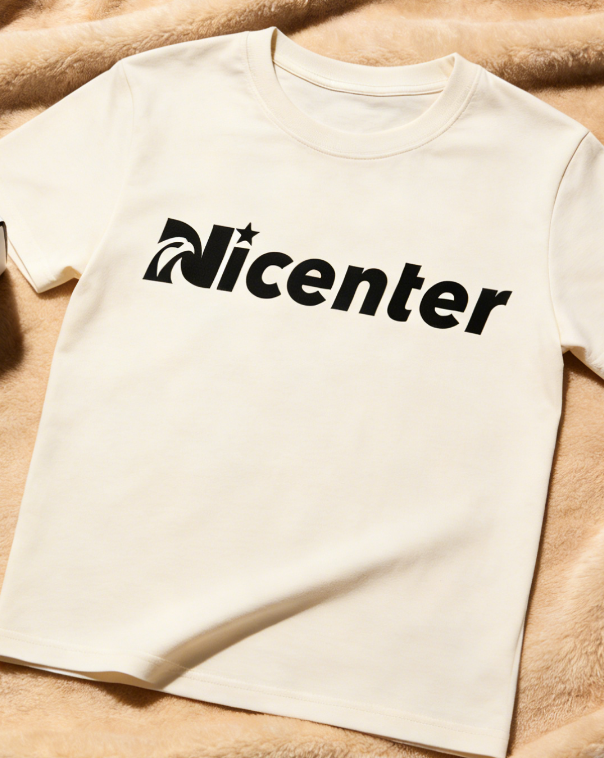 Nicenter Classic Letter Print Cotton T-shirts, Unisex Loose Casual Short Sleeve Tees, Daily Versatile Basics