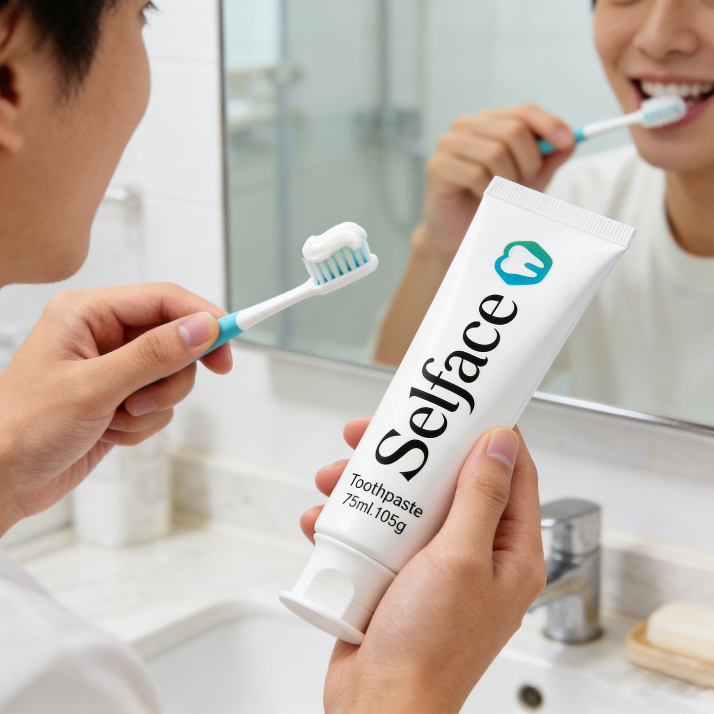 Selface Fresh Gum Care Toothpaste, Anti-Cavity & Stain Removal, Gentle Oral Care Toothpastes