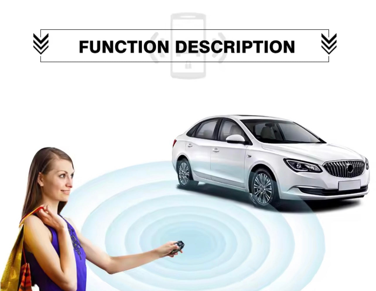 TRIPARK Anti-theft devices for vehicles Remote Starter for Car Pre-Warm The Car Remotely One Key Start Keyless Entry Lock Unlock The Car, Open Trunk for Car Open Trunk with Remote Key or Phone