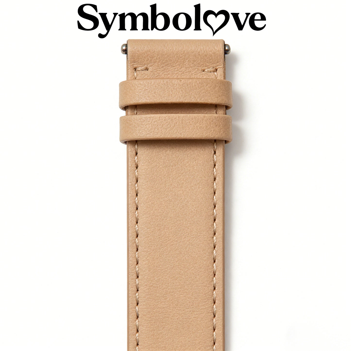 Symbolove Genuine Leather Watch Band, Quick Release, Compatible with Smart Watches and Traditional Wristwatches, Retro Light Brown