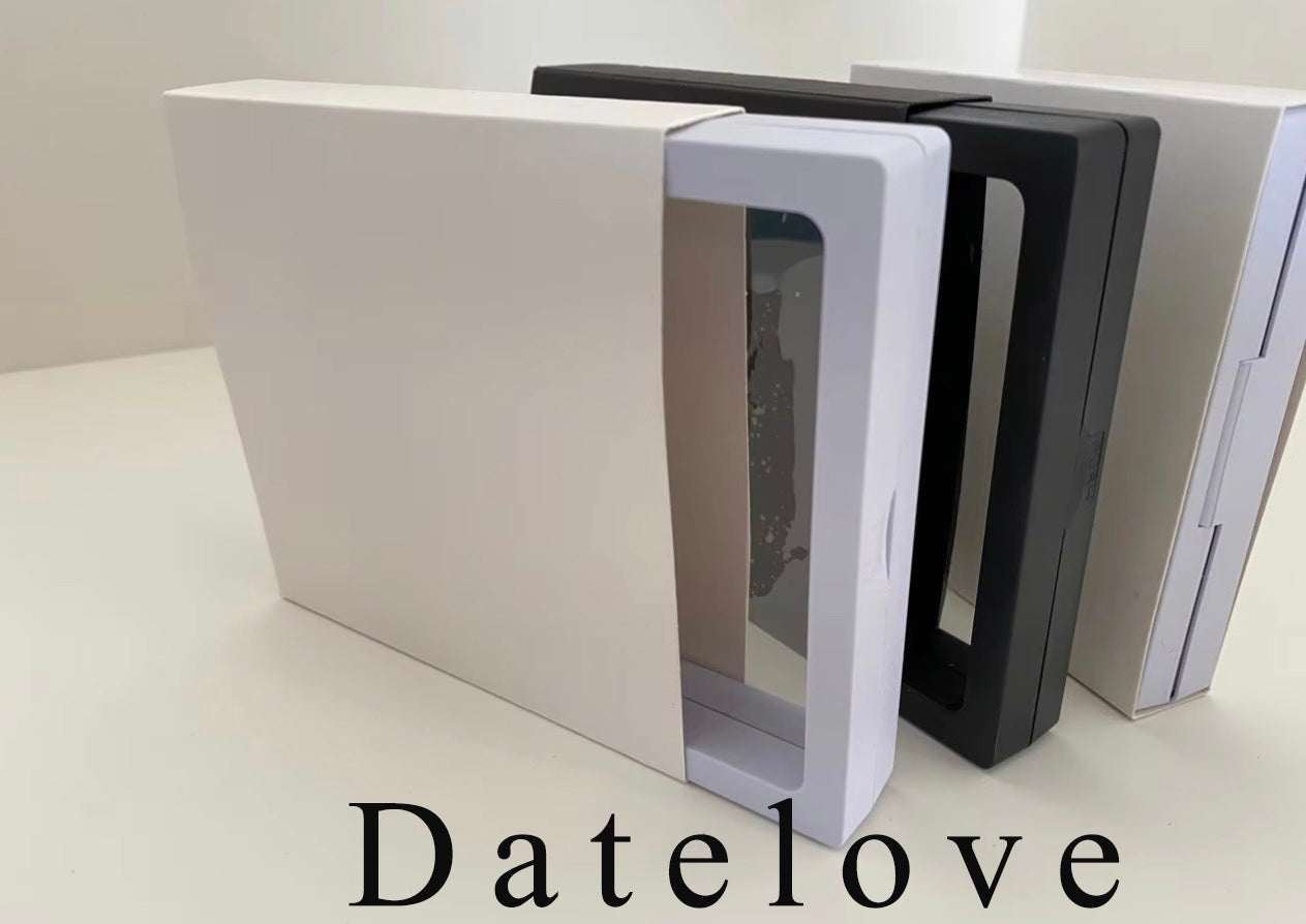 Datelove Jewelry organizer cases Jewelry Boxes, Portable 3D Floating Small Frame Display Stand Transparent Window Jewelrys Case PE Film Jewelry Organizers and Storage