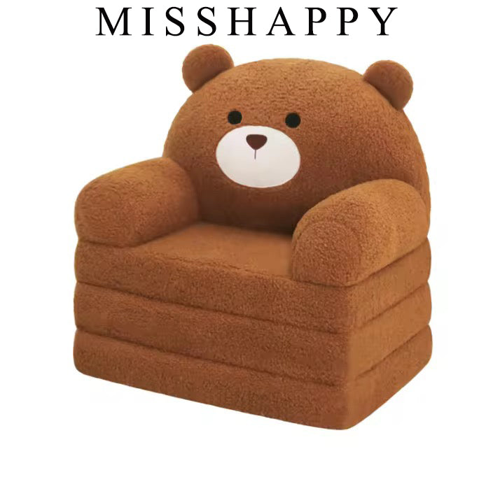 MISSHAPPY Sofas,Kids Sofa Baby Sleeping Bed Soft Foam Chair Bear Design Kids Reading Sofa Kids Playing Sofa for Living Room