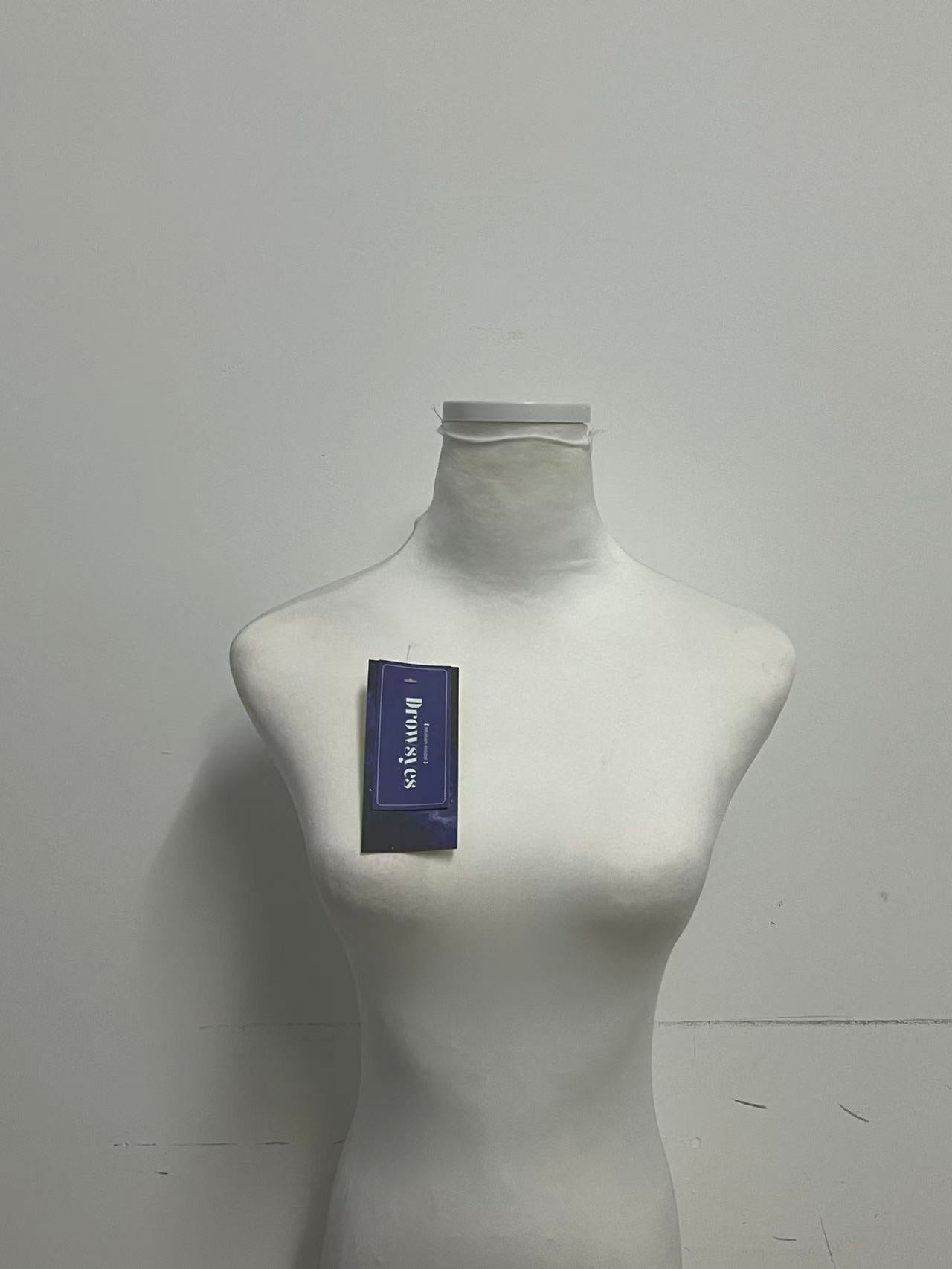 Drowsyes Female Half Body Cloth Covered Mannequin, Dress Form for Clothing Display, Detachable Neck Design for Boutiques & Window Shows