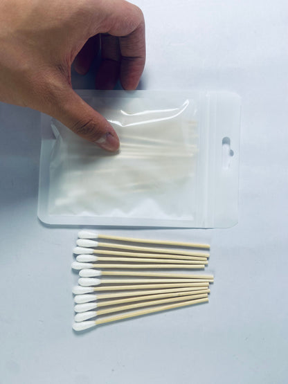 TOPKEPP Medical Cotton Swabs, Cotton Swabs with Wooden Sticks, 20 Count