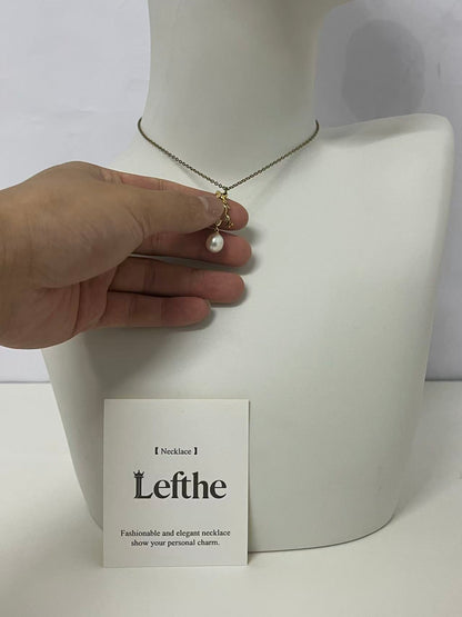 【Lefthe Dainty Pearl Pendant Necklace】—— Elegant Minimalist Jewelry for Everyday Charm