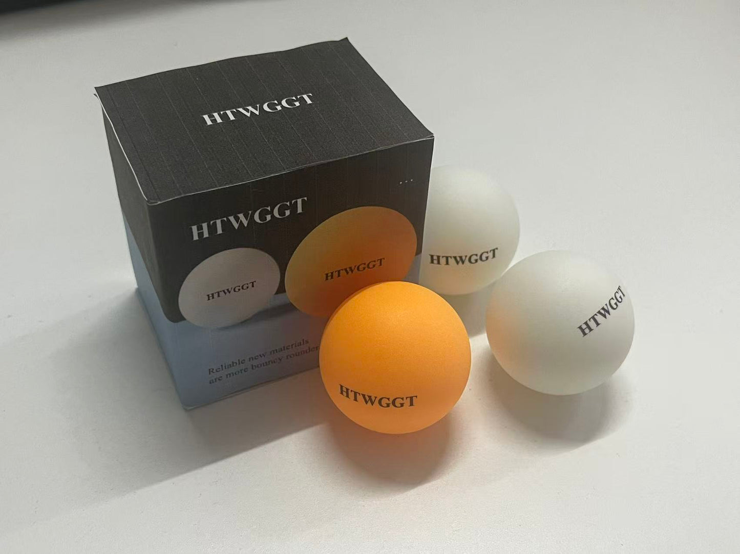 HTWGGT Professional Training Table Tennis Balls - Durable High-Elastic New Material, Multi-Color Indoor Game & Practice Balls (3-Pack)