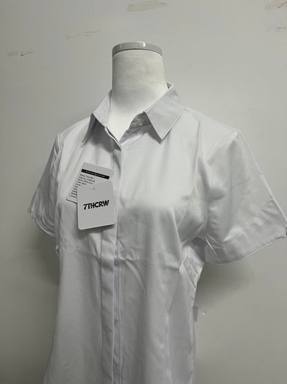 7THCRW Women's White Short-Sleeve Formal Shirt