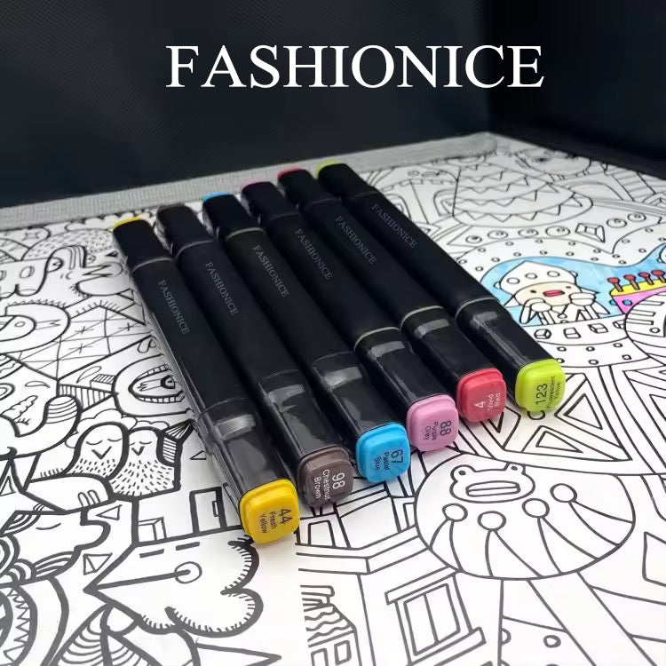 FASHIONICE Marker pens Sketcher Twin Tip FASHIONICE Marker pens- Aqua Pro Ink Dual Nib 2-5mm Ink Pen Art Drawing Bundle