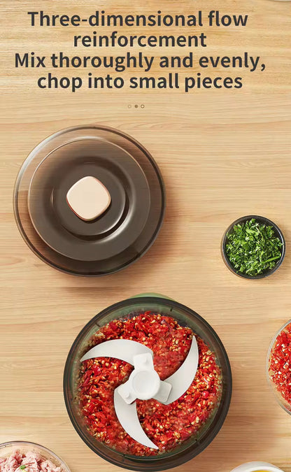 Homezing Electric food processors,New Kitchen Multifunctional Cooking Machine Wireless Electric Meat Grinder Household Plastic Garlic Grinder Baby Food Processor