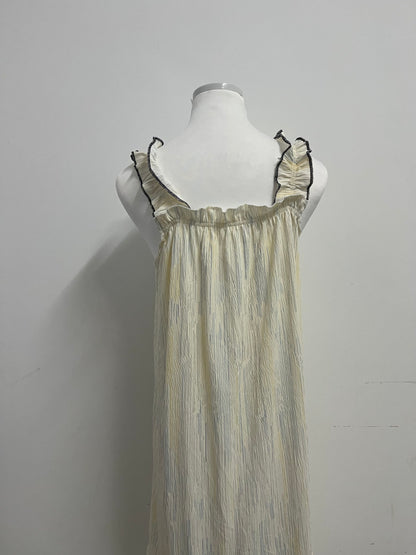 Spadeer Sleepwear Women's Sleeveless Nightgown, Sweet Ruffled Home Dress