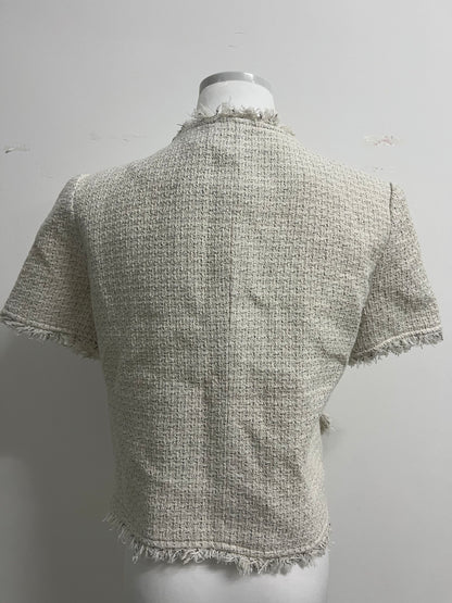 Twelveagle Womens Knit Shacket Jacket Casual Short Sleeve Button Down Shirts Tops