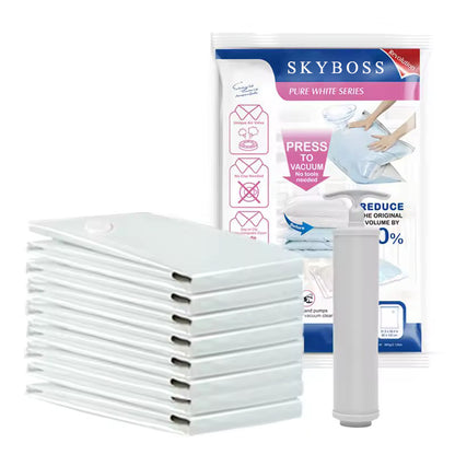 SKYBOSS-Vacuum cleaner bags-Strong Space Compression Custom Printed Biodegradable Packaging Sealer Dust Vacuum Storage Bag for Clothes Vacuum Sealing Bag