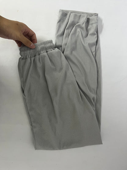 Wishine Pants Light Grey Striped Casual Pants - The Perfect Fusion of Comfort and Fashion