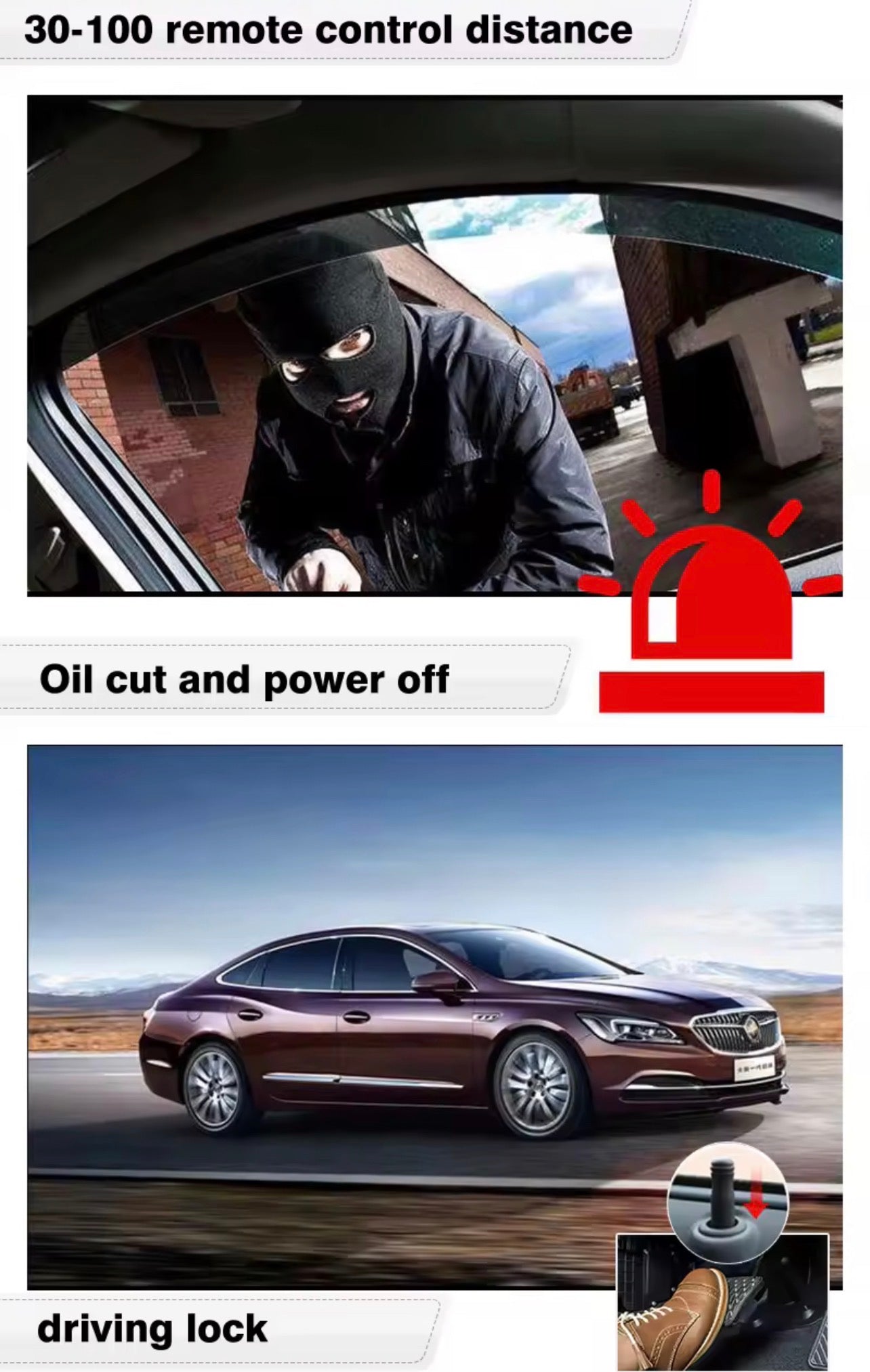TRIPARK Anti-theft devices for vehicles Remote Starter for Car Pre-Warm The Car Remotely One Key Start Keyless Entry Lock Unlock The Car, Open Trunk for Car Open Trunk with Remote Key or Phone