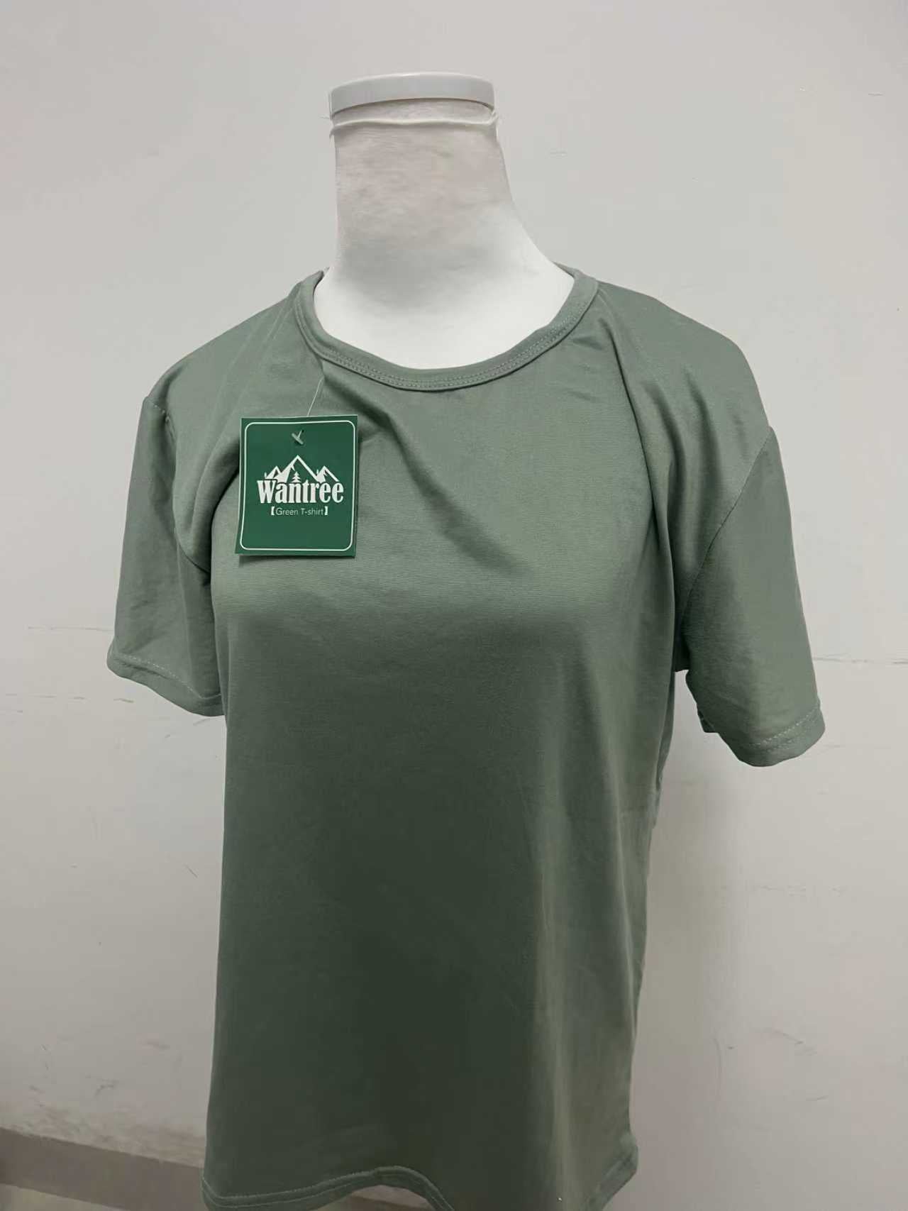 Wantree Mint Green Casual T-Shirt Natural Texture, Effortless Comfort
