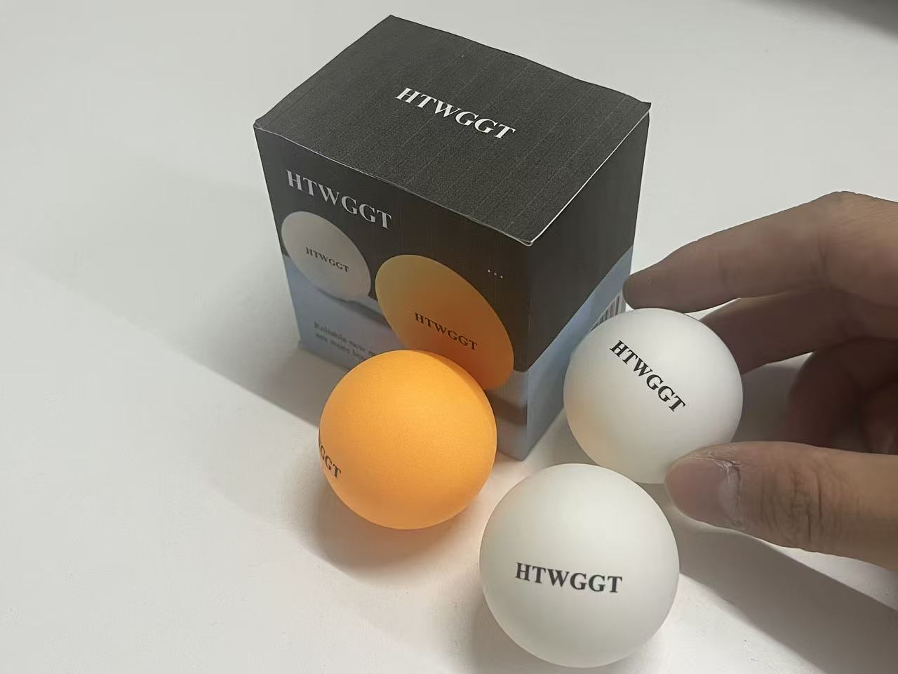 HTWGGT Professional Training Table Tennis Balls - Durable High-Elastic New Material, Multi-Color Indoor Game & Practice Balls (3-Pack)