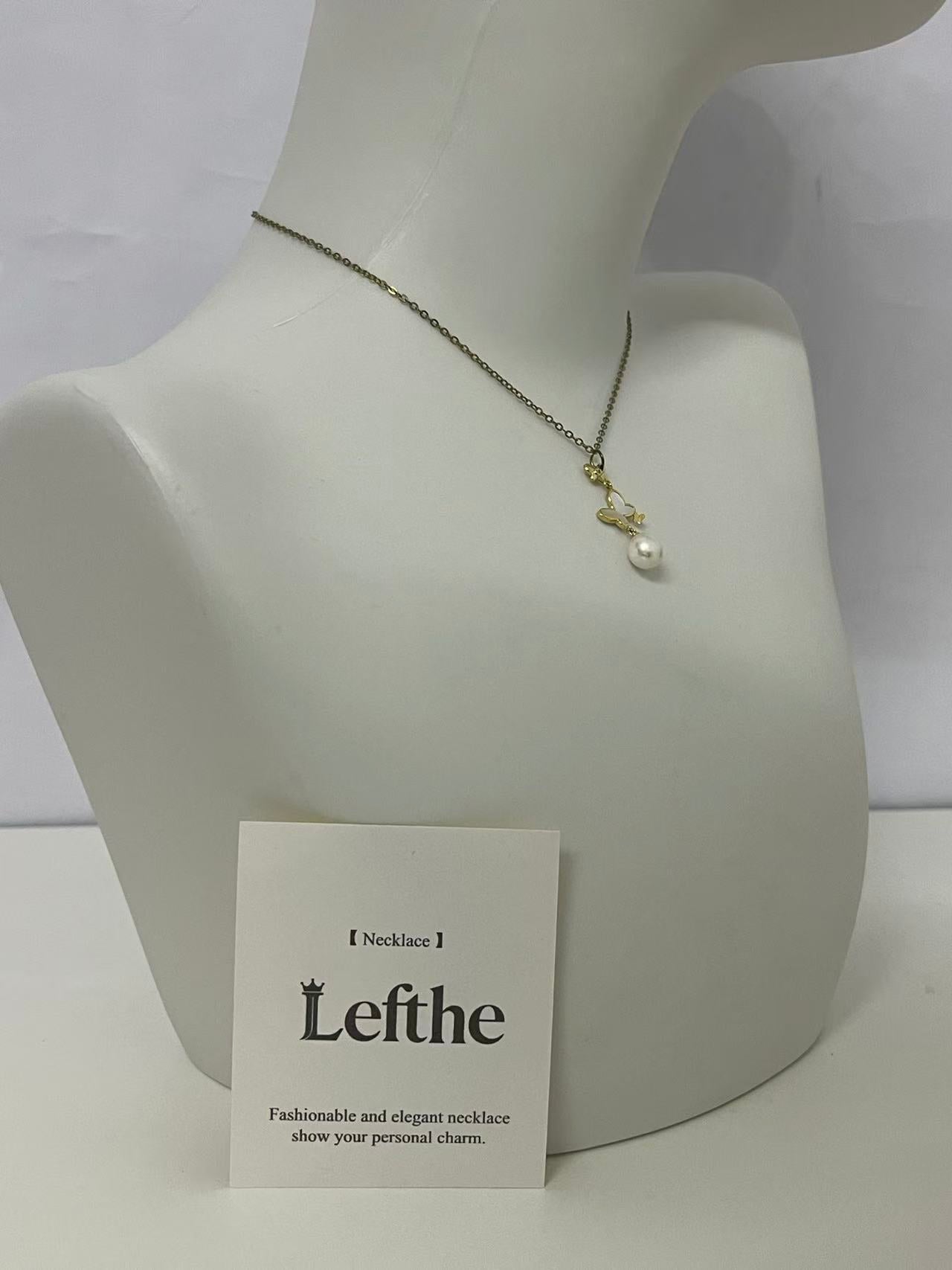【Lefthe Dainty Pearl Pendant Necklace】—— Elegant Minimalist Jewelry for Everyday Charm