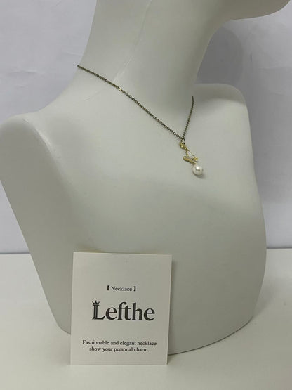【Lefthe Dainty Pearl Pendant Necklace】—— Elegant Minimalist Jewelry for Everyday Charm