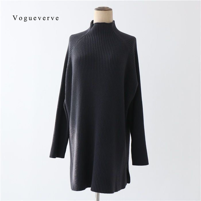 Vogueverve Sweaters Womens Oversized Long Sweater Dress 2025 Plus Size Tunic Pullover Knit Fall Dresses