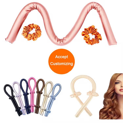 RAMISS Non-electric hair rollers,100% Pure Mulberry Silk Foam Hair Roller Magic Silk Heatless Hair Curler Gift Set