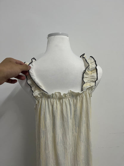 Spadeer Sleepwear Women's Sleeveless Nightgown, Sweet Ruffled Home Dress