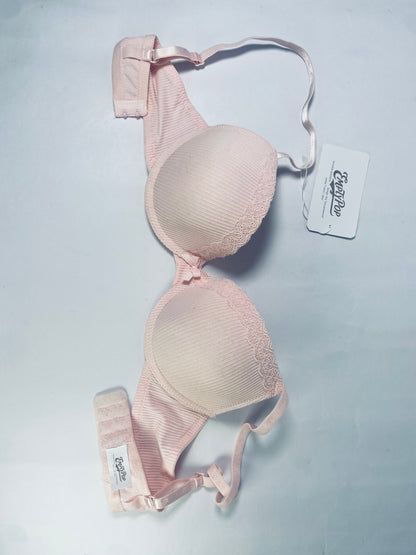 EMPTYPOP Bras Push Up Thick Padded Plunge Underwire T Shirt Lace Bra Lift Support for Women Add One Cup