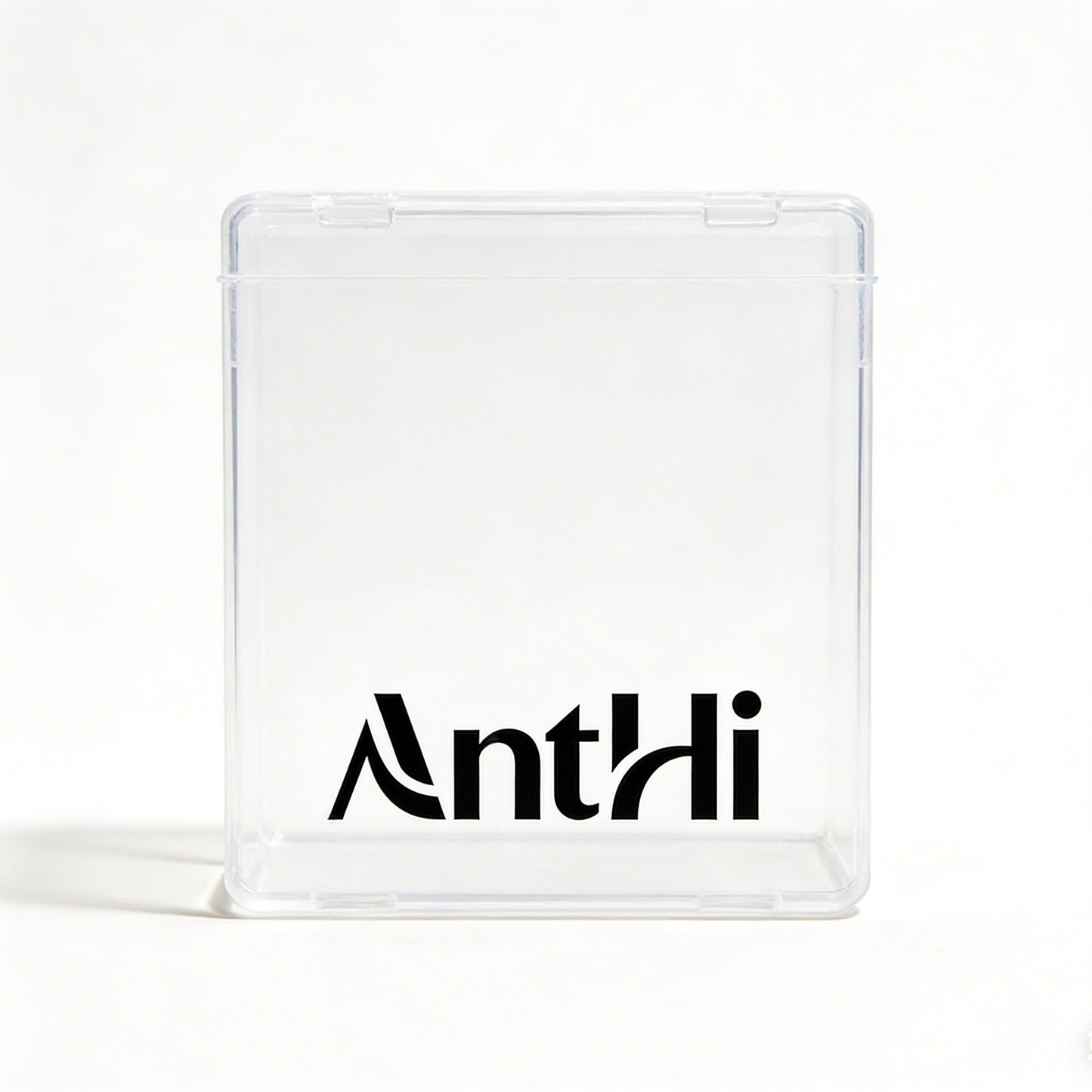 AnthHi Clear Plastic Storage Box with Flip Lid, Dustproof Organizer Container for Desktop, Stationery, Makeup Tools, Small Parts, Thick Food-Grade Material