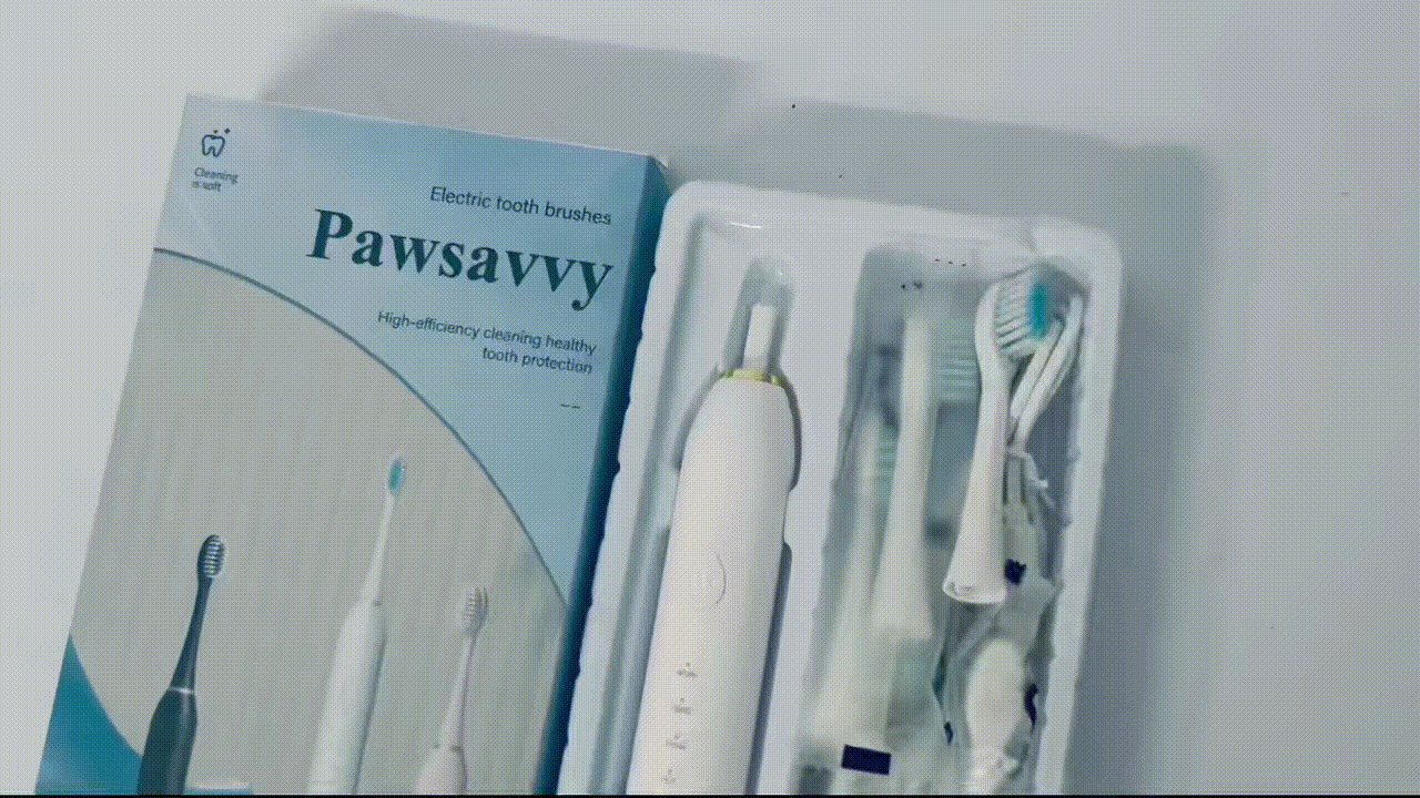 Pawsavvy Electric tooth brushes High Vibration Sonic Electronic Toothbrush for Adults with 2 Minutes Smart Timer, 5 Optional Modes