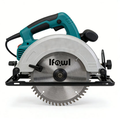Ifowl Electric Circular Saw, 1500W Powerful Corded Saw, Handheld Wood Cutting Tool with Adjustable Bevel Angle, 7-1/4 Inch Blade for Wood, Plastic, and Metal Cutting
