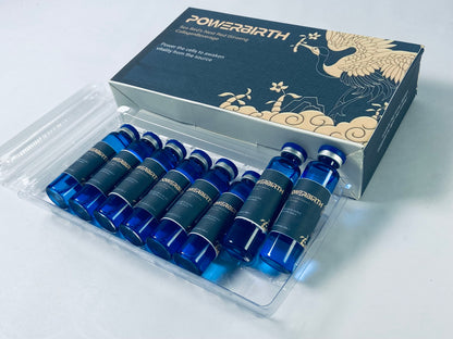 POWERBIRTH Nutritional supplement in the nature of a nutrient-dense, protein-based drink mix Bird's Nest Extract, Fucoidan Extract, CoQ10, and Vitamins