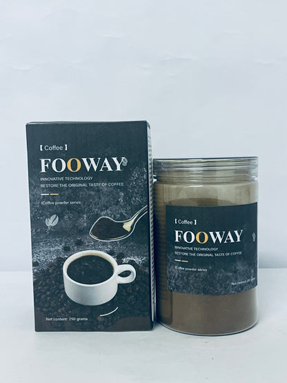 FOOWAY Coffee Espresso Coffee Powder for Baking & Smoothies, Non-GMO Colombian Coffee, Medium Roast, Fine ground