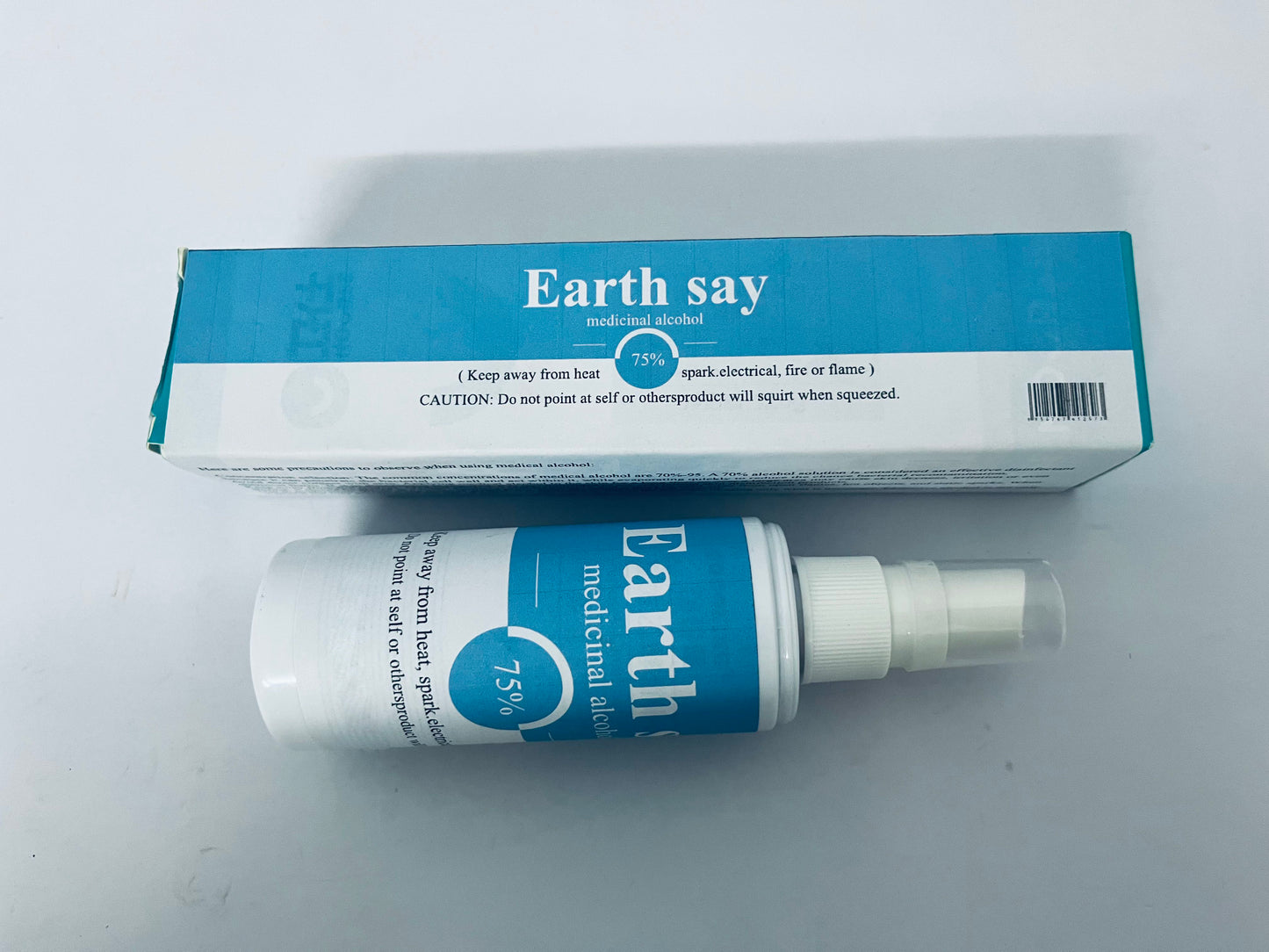 Earth say medicinal alcohol 75% Medicinal Alcohol Pump Spray Bottle - Convenient Size for Pocket or Bag - Multipurpose Surface Cleaner