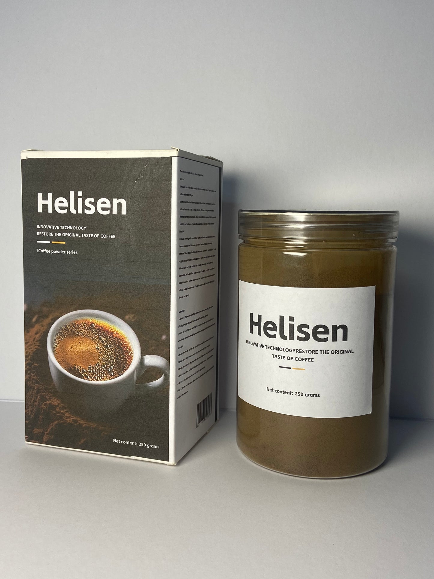 Helisen Coffee Instant Cold Brew Coffee Granules Medium Dark Roast Non-GMO Jar